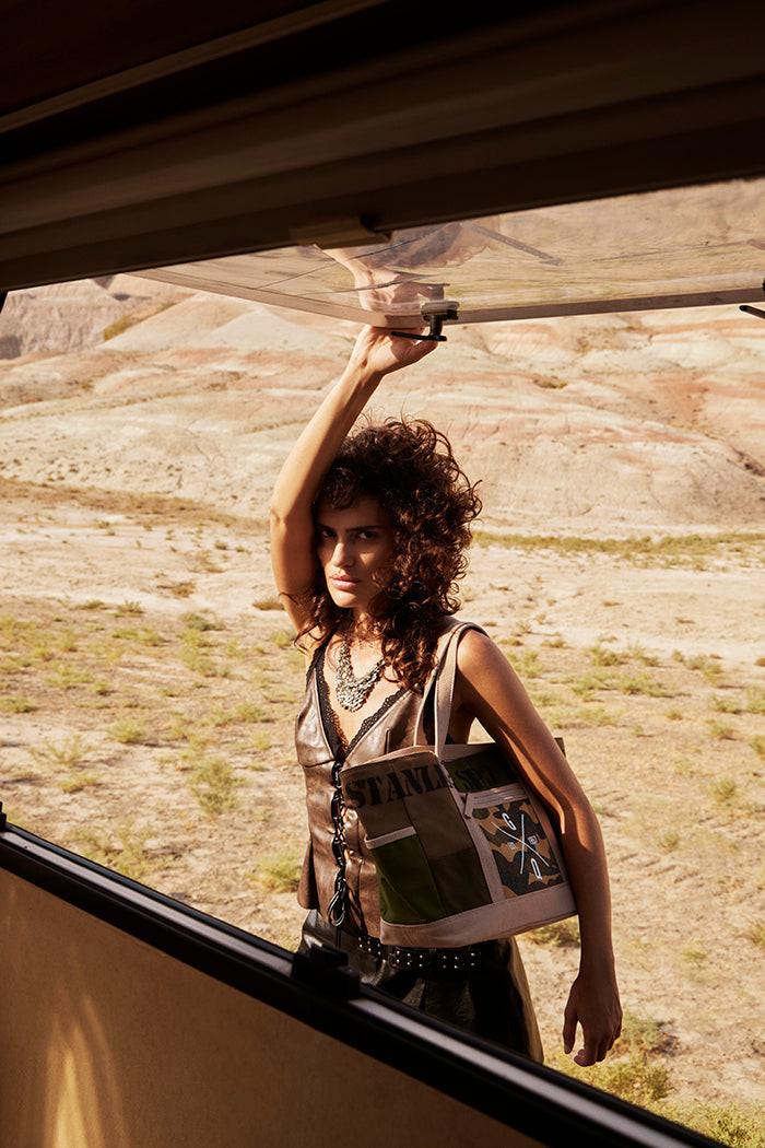 Myra Ranger’s Day Shoulder Bag in Desert Camo Green