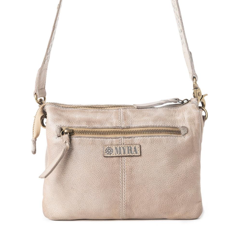 Mossveil Leather Bag in Beige