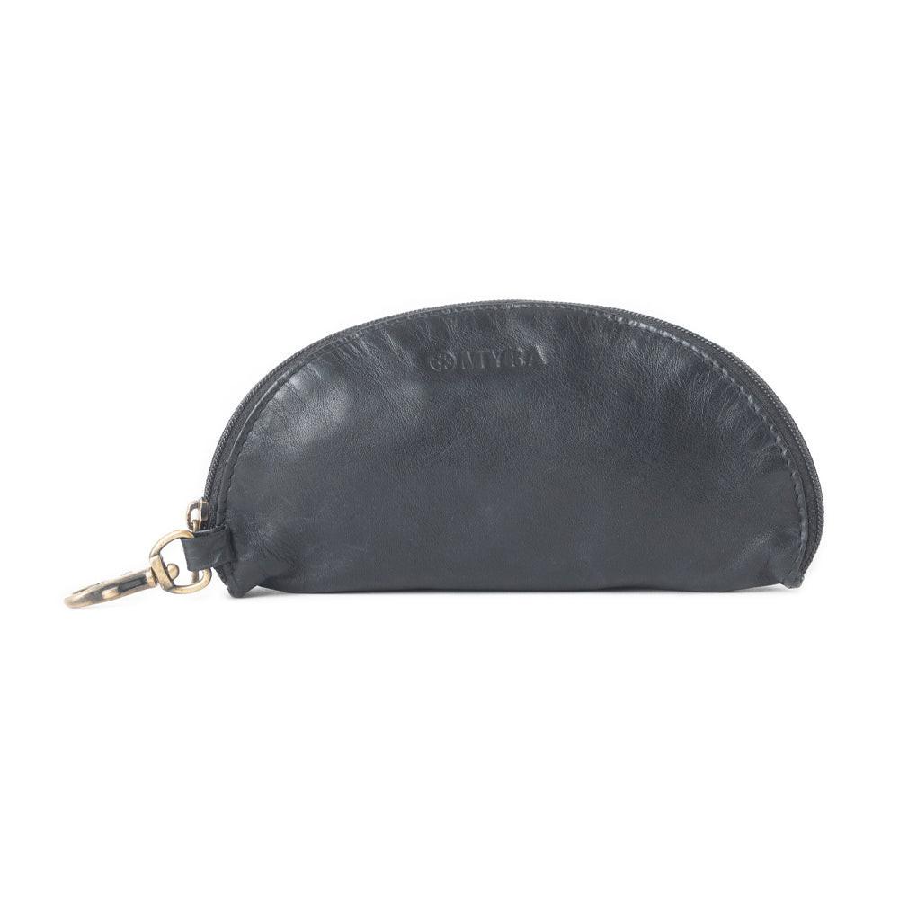 Myra Eclipse Charm Leather Sunglass Case in Midnight Black