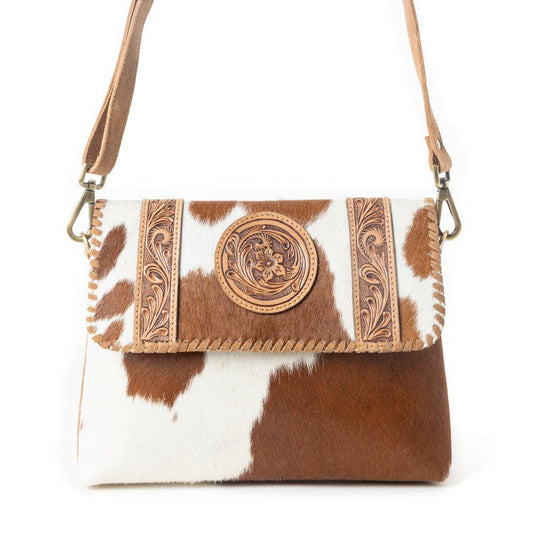 Dustland Trails Handgearbeitete Tasche aus Desert Hide & Snow Drift