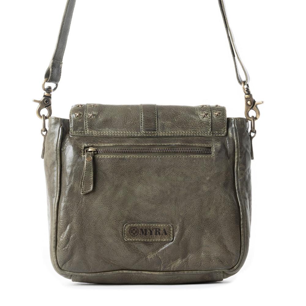 Western Scout Leather Crossbody Bag in Olive