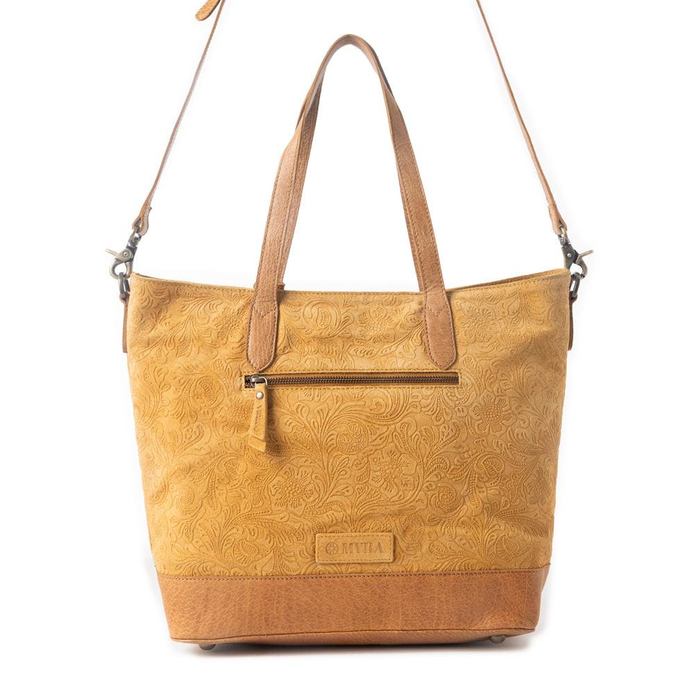 Amber Dune Leather Bag in Rustic Mustard