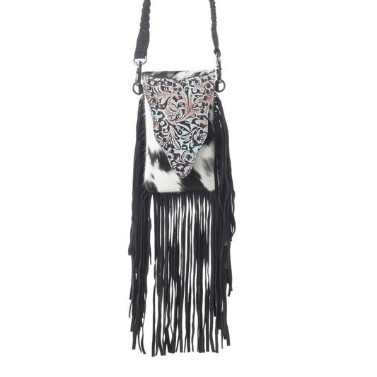 Dakota Drift Haaron-Ledertasche in Ebenholz & Weiß