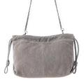 Wanderlust Suede Shoulder Bag in Moon Ash