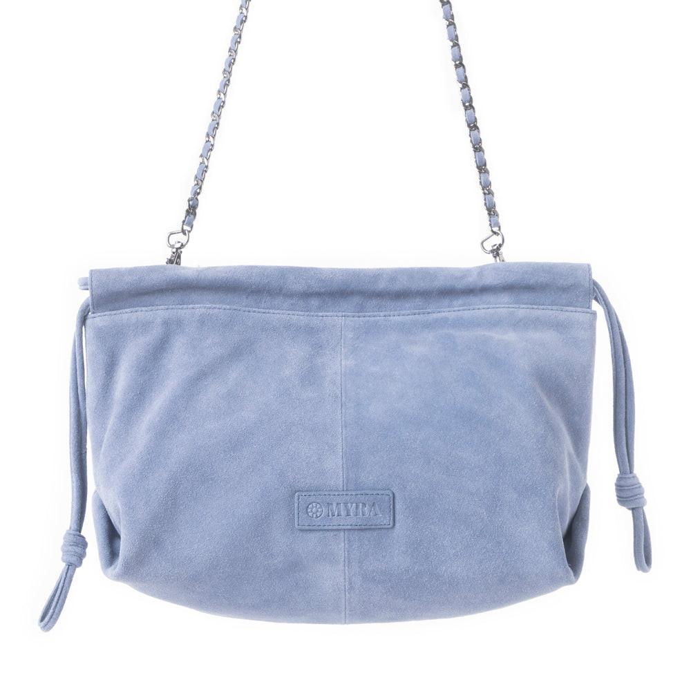 Wanderlust Suede Shoulder Bag in Blue