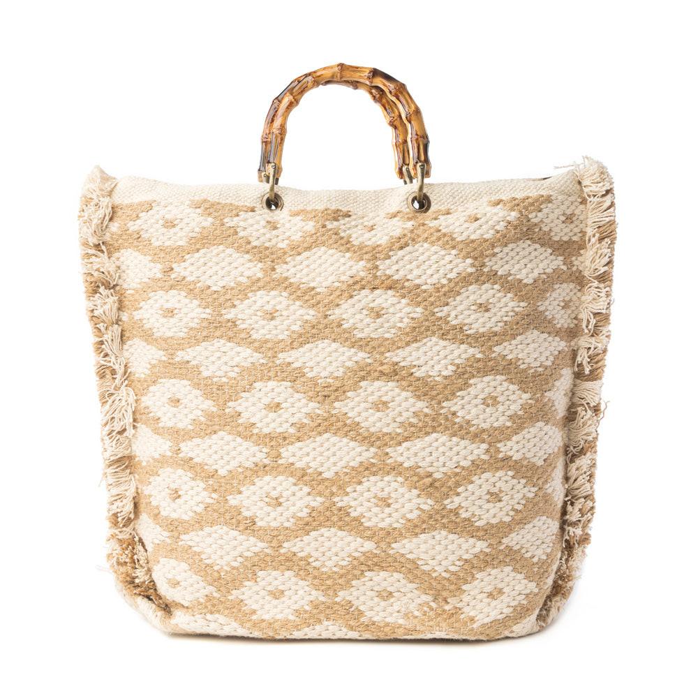 Myra Solana Weave Hand Embroidered Tote Bag in Sunlit Glow