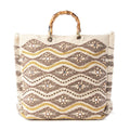 Myra Harvest Dune Hand Embroidered Tote Bag in Misty Taupe