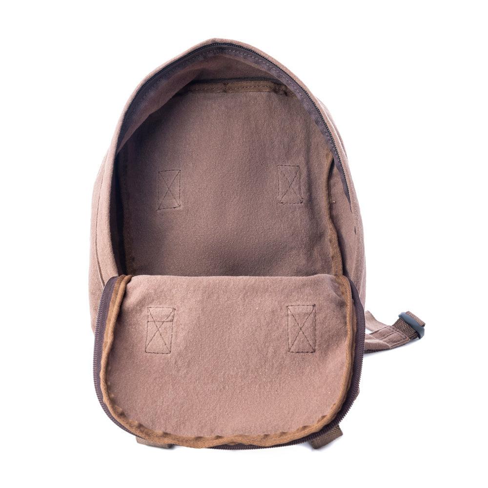 Myra Silent Dune Cotton Backpack in Khaki Taupe