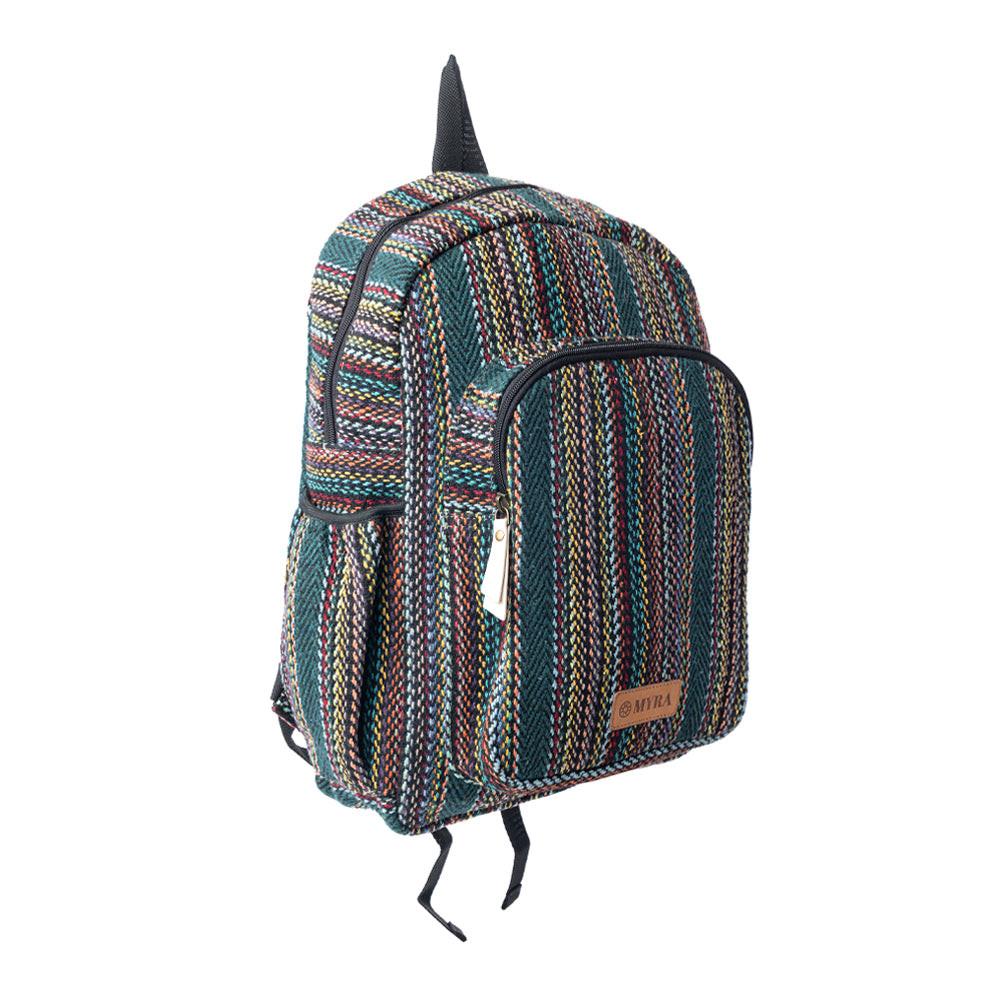 Myra WanderWeave Backpack in Forest Green