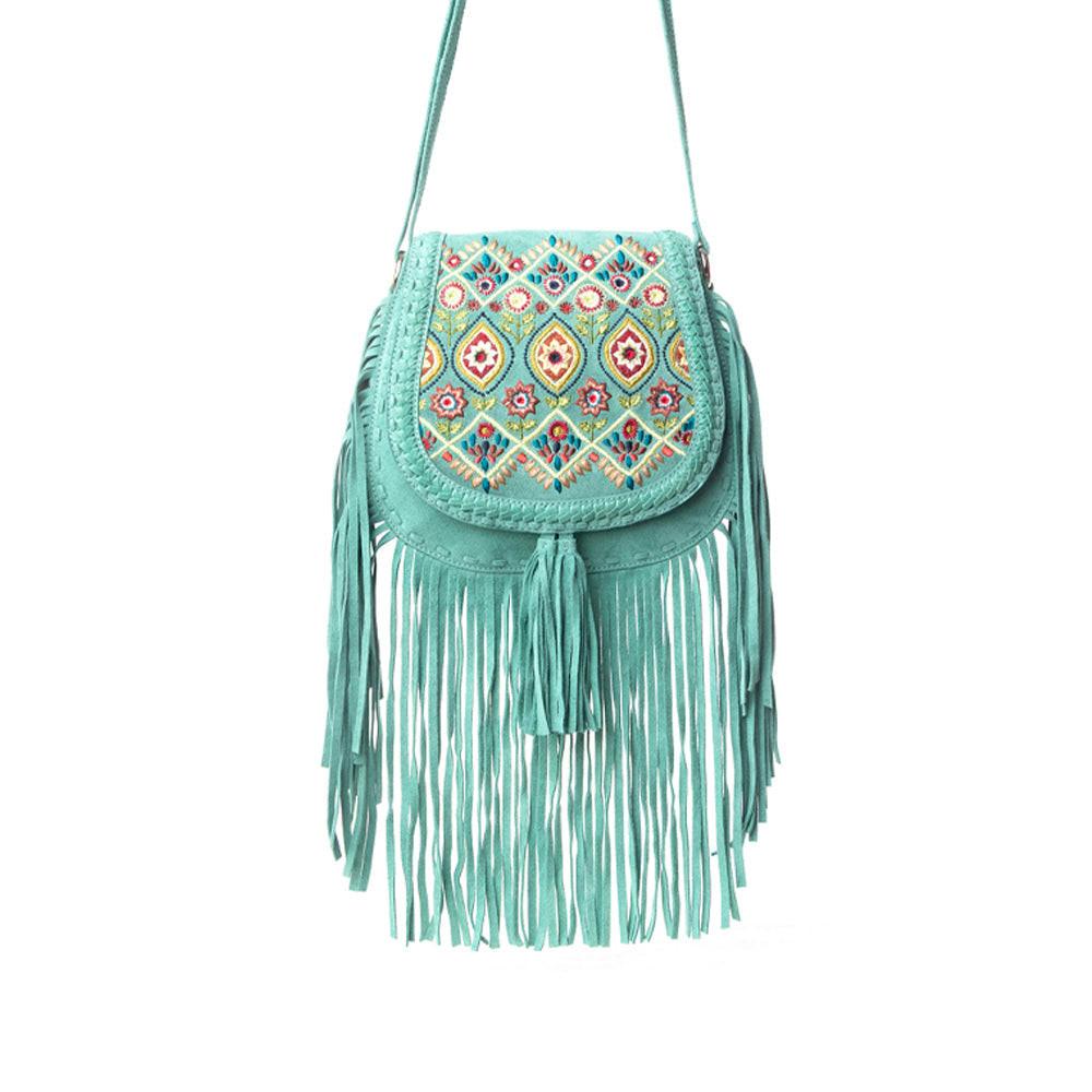 Myra Mojave Meadow Leather Bag in Dusty Jade