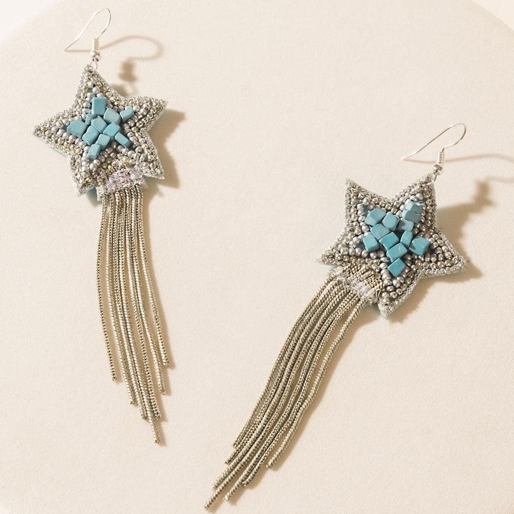 The Loretta Earrings in Sky Silver
