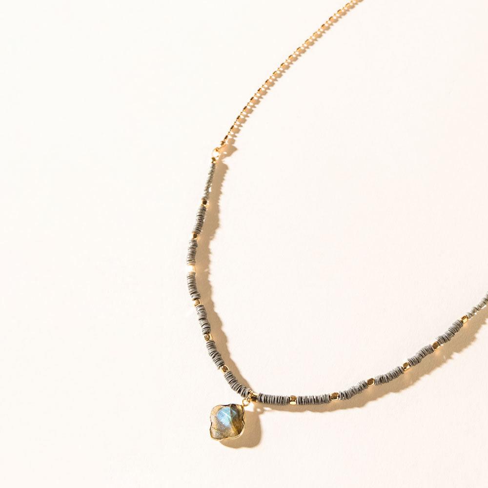 Odessa Stone Necklace in Shadow Quartz