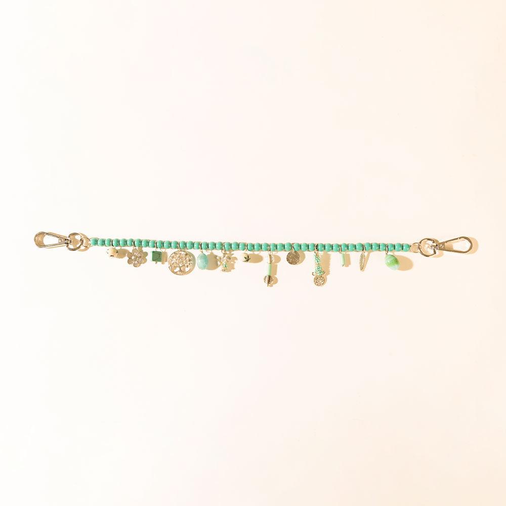 Seaside Relic Bag Charm in Lagoon Blue