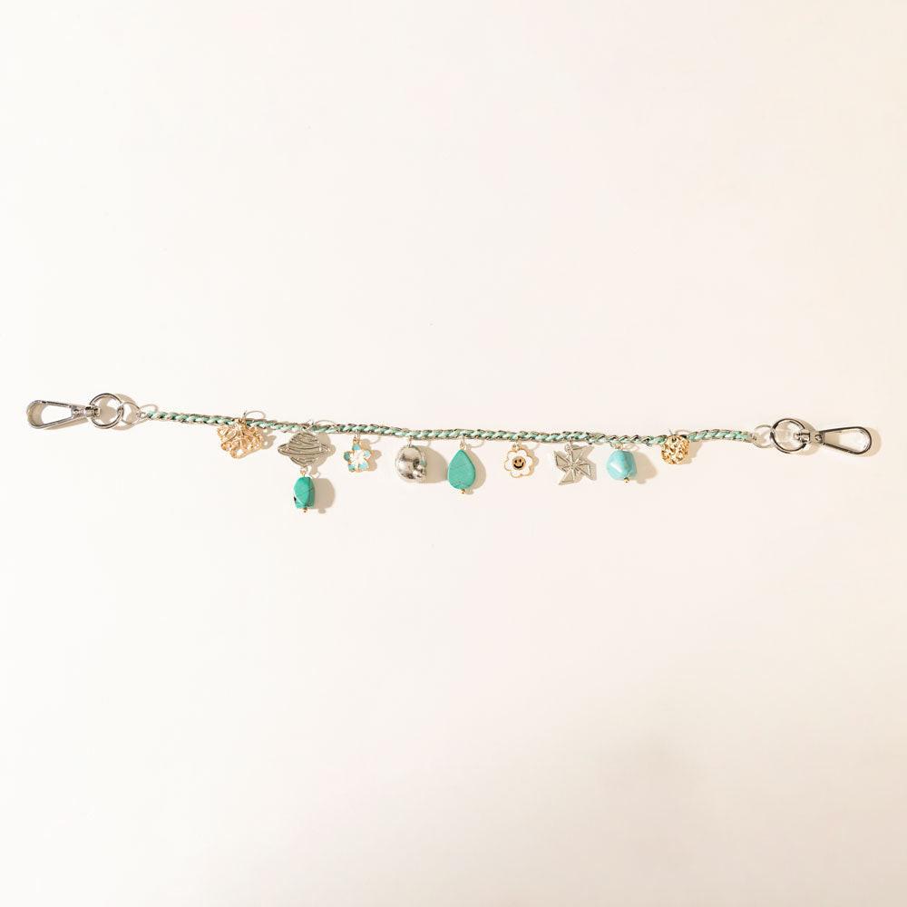 Seaside Relic Bag Charm in Lagoon Blue