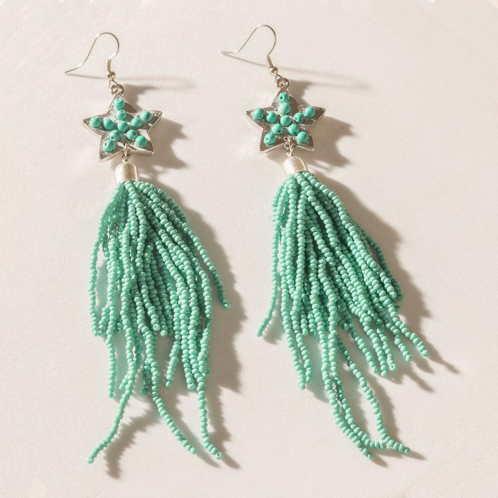 Skyfall Nova Earrings in Turquoise Blaze