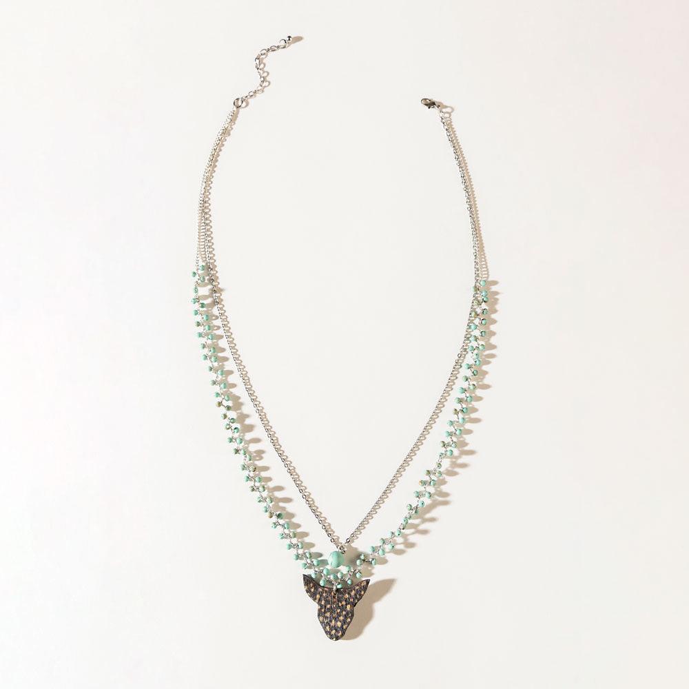 Spirit of the Plains Necklace in Moon Silver