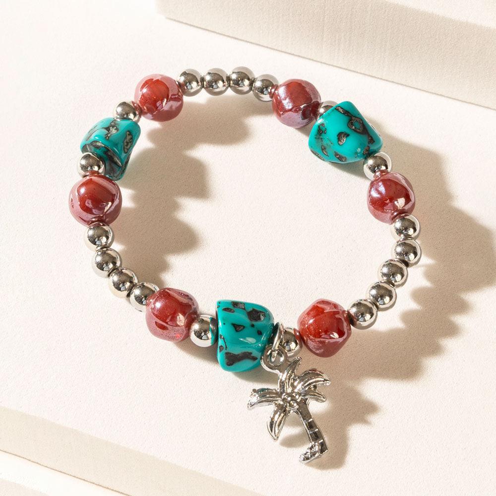 Islander Bliss Stack Bracelet in Lagoon Coral