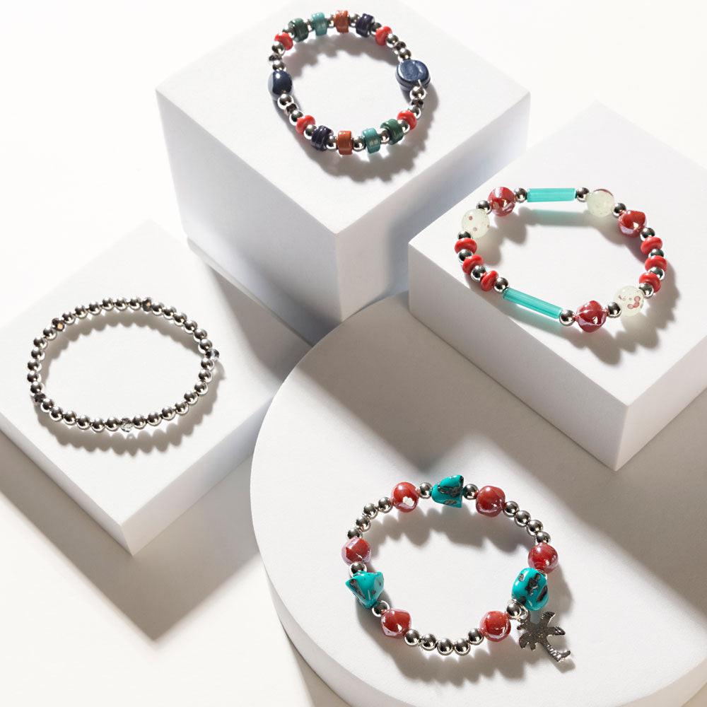 Islander Bliss Stack Bracelet in Lagoon Coral