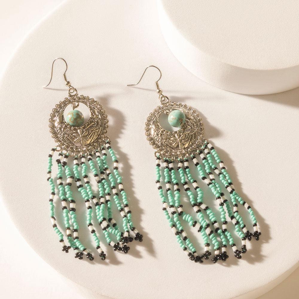 Night at Navajo Earrings in Deep Blue