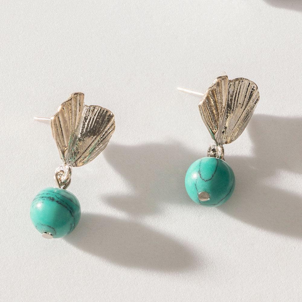 Myra Turquoise Trails & Silver Tales Set of 16 Earrings