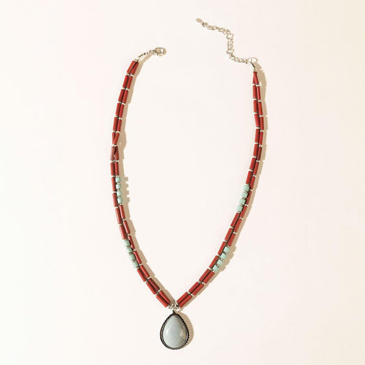 The Carmine Necklace in Scarlet Red
