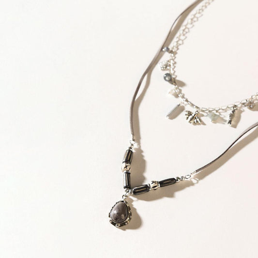 Wandererâ€™s Wish Necklace in Coal Silver