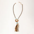 Whip & Whisper Necklace in Saddle Tan