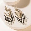Myra Chevrun Wild Earrings in Salt & Smoke