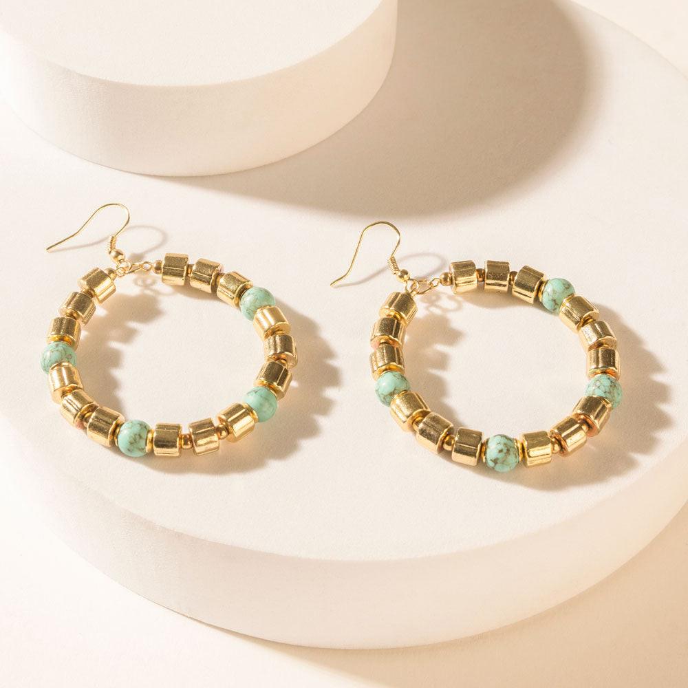Myra Goldrush Glow Earrings in Sunfire Teal