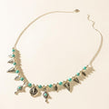 Myra Feather Song Necklace in Nomad Blue