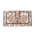 Myra Vanilla Vine Woven Wallet in Sepia Bloom