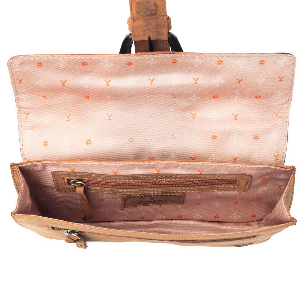Yellowstone High Plains Studded Fanny Pack with Buckle in Amber