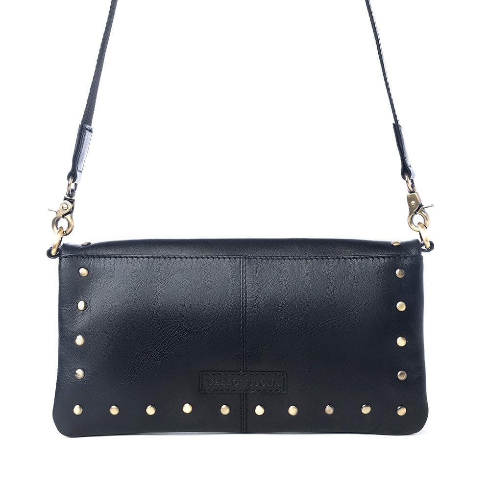 Yellowstone Palisade Clutch Bag with Rivets in Ash