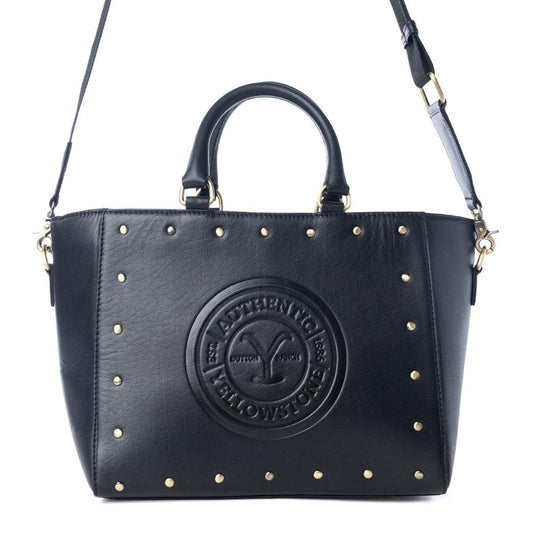 Yellowstone Valley Soul Genietete und geprägte Ledertasche in Ash