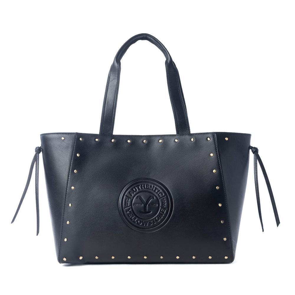 Yellowstone Legacy Studded Leather Tote in Ash