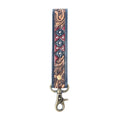 Myra Wild Garnet Handtooled Leather Keyfob in Canyon Shadow