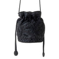 Myra Honey Vine Western Bucket Bag for Women in Black with embroidered detail