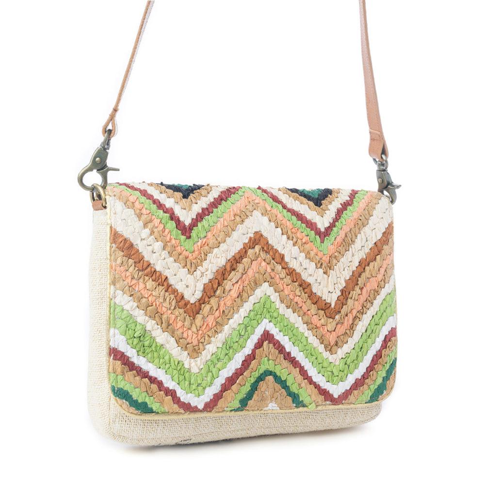 Myra Chevron Valley Crossbody Bag in Spring Glow