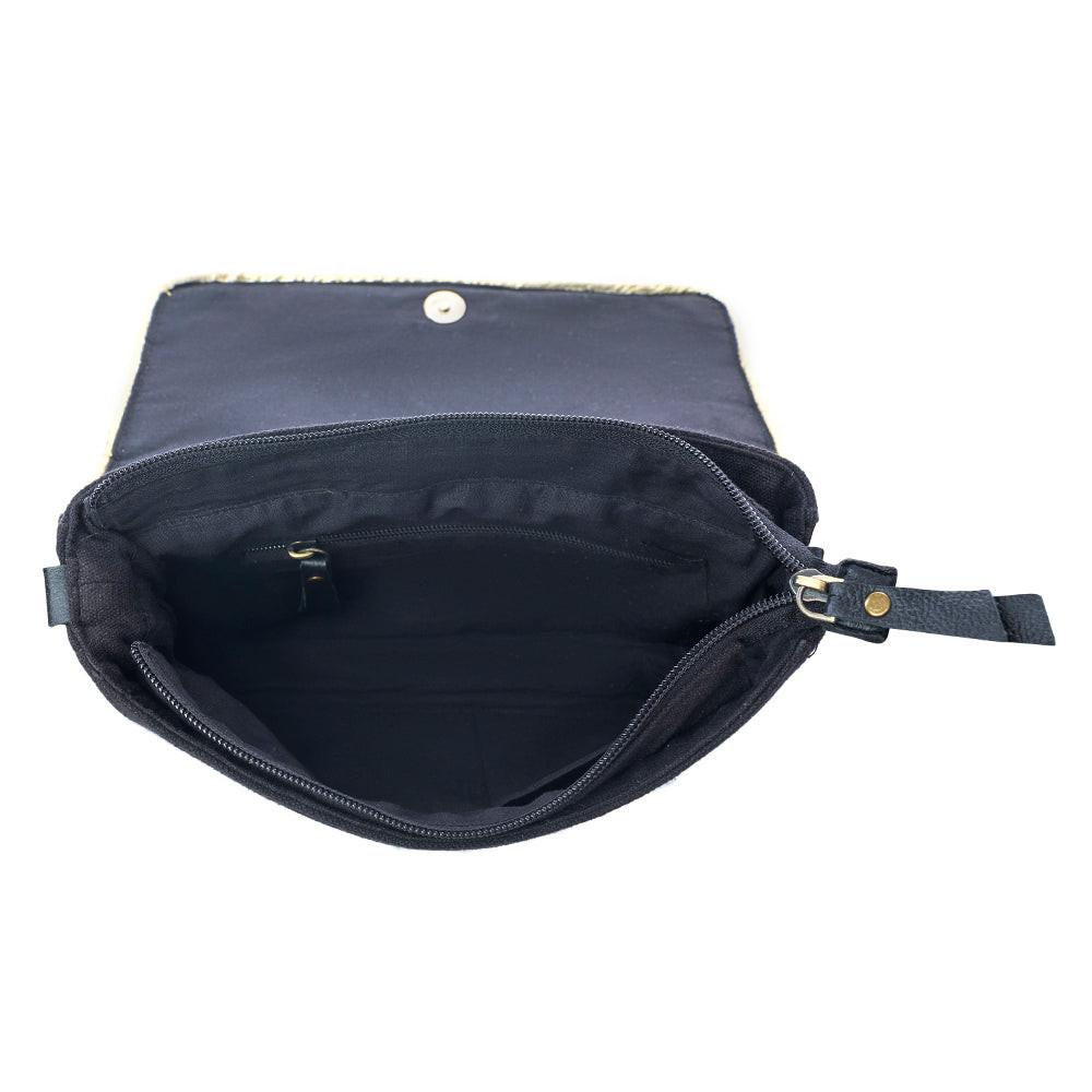 Myra Velvet Ember Crossbody Bag in Golden Shadow