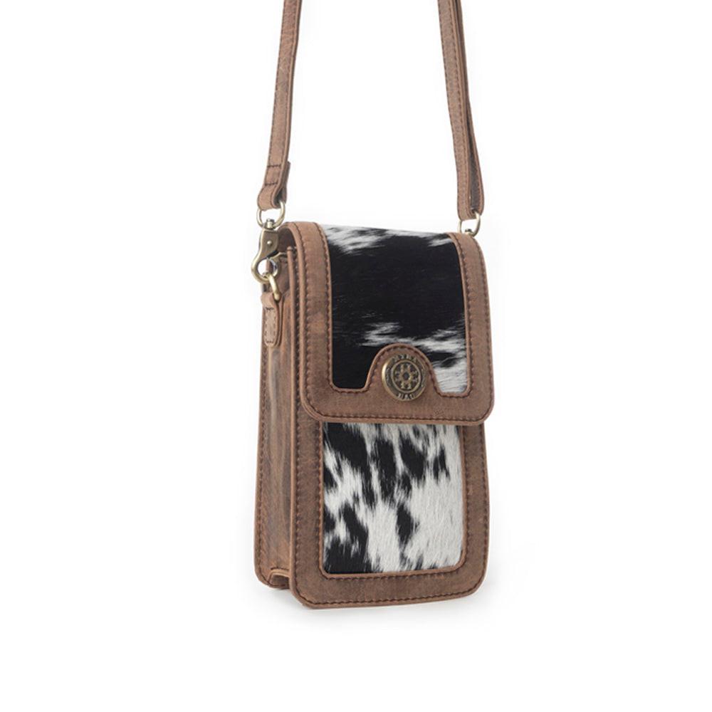 Myra Lasso Lane Hairon Leather Bag in Snowhide