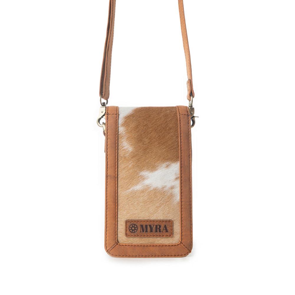 Myra Lasso Lane Hairon Leather Bag in Chestnut Hide