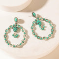 Myra Frosted Jewel Earrings in Sierra Vein Blue