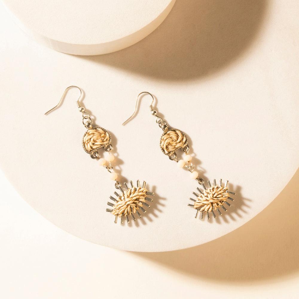Myra Sunburst Trail Earrings in Prairie Gold