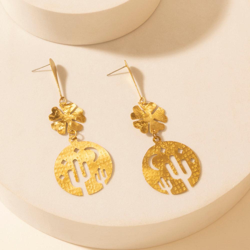 Myra Mojave Moon Earrings in Starshine Gold