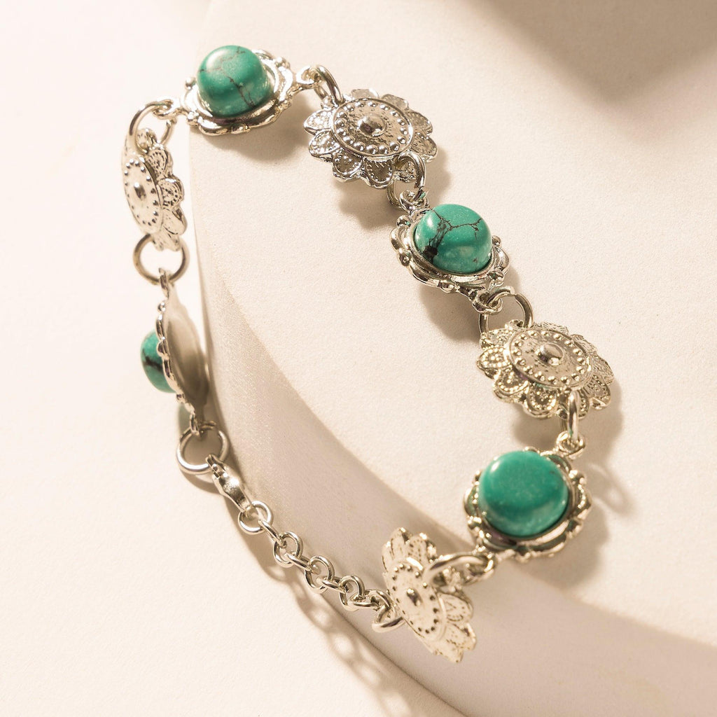 Myra Sunset Trails Bracelet Set in Mint Sky Silver