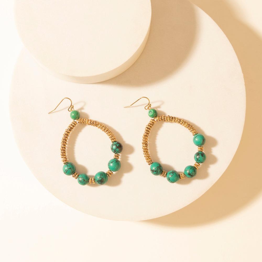 Myra Lonesome Sky Hoop Earrings in Coral Dust