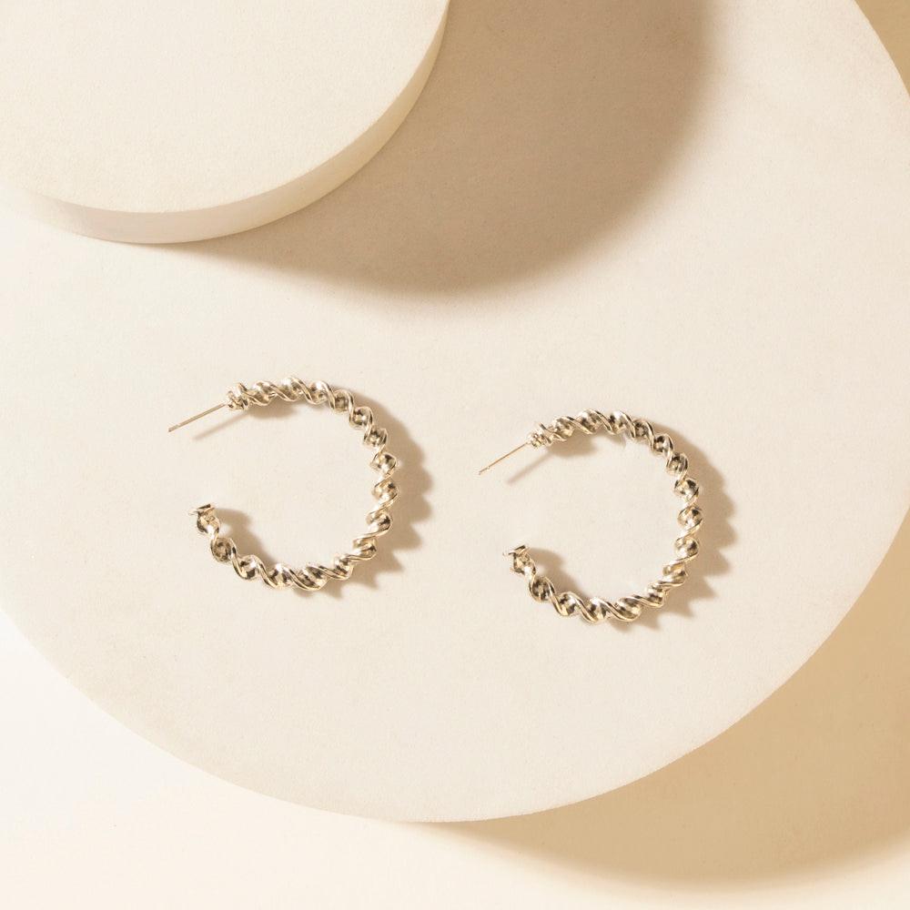 Myra Moonbeam Earrings Set in Silver Shine