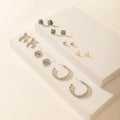 Myra Moonbeam Earrings Set in Silver Shine