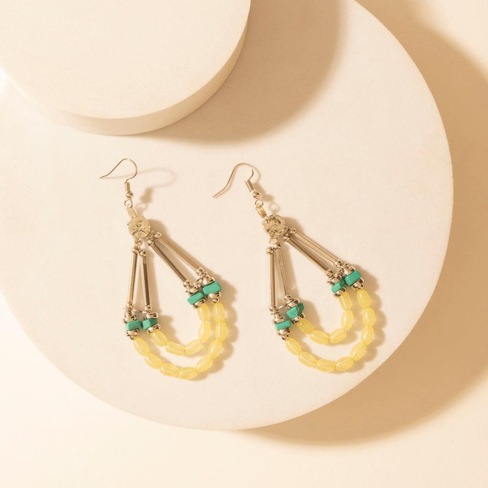 Myra Dawn Dust Drop Earrings in Yellow Glow