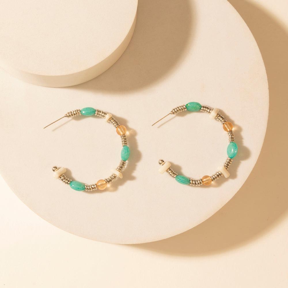 Myra Campfire Creek Beaded Earrings in Glass Ember